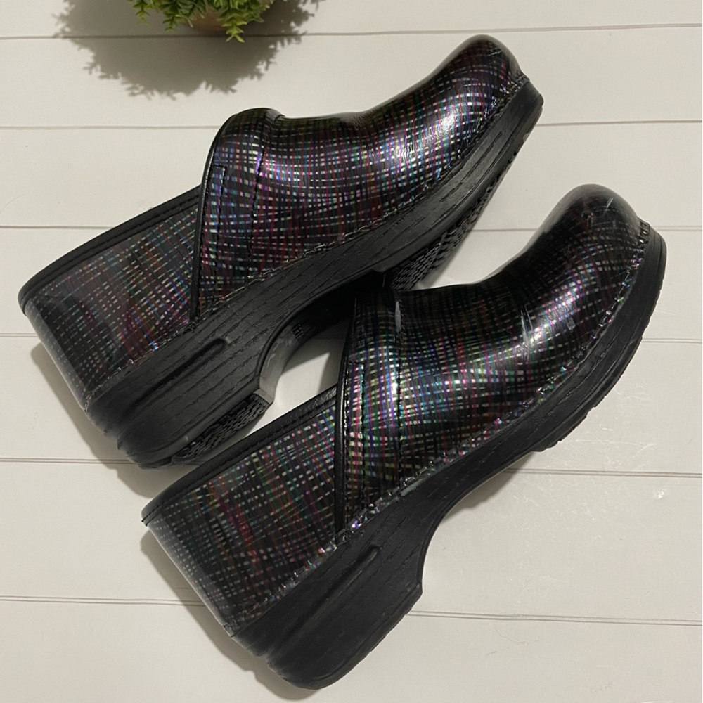 Dansko Black Rainbow Multicolor Colorful Metallic… - image 8